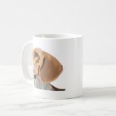 Mug Portrait d'une tête de Beagle (Devant gauche)
