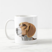 Mug Portrait d'une tête de Beagle (Gauche)