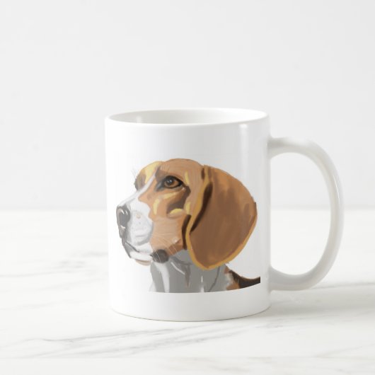 Mug Portrait d'une tête de Beagle (Droite)