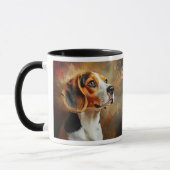 Mug Portrait Époustouflant de Beagle Hound (Gauche)