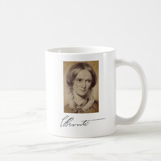 Mug Portrait et signature de Charlotte Brontë (Droite)