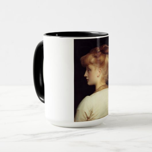 Mug Portrait féminin de Behind (par Frederic Leighton) (Devant gauche)