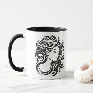 Mug Portrait féminin de Virgo Woman