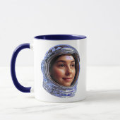 Mug Portrait femme astronaute (Gauche)