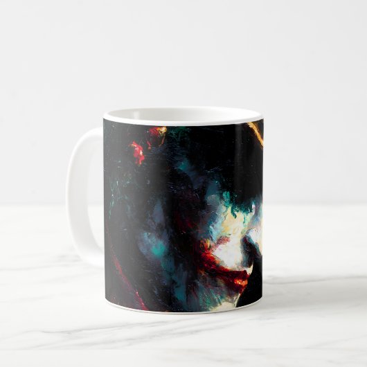 Mug Portrait Festif Joker de Noël (Devant gauche)