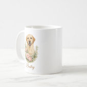 Mug Portrait Floral Labrador (Devant gauche)