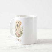 Mug Portrait Floral Labrador (Devant gauche)