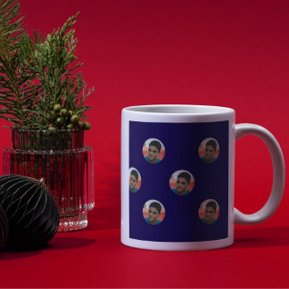 Mug Portrait flottant personnalisé avec fond audacieux