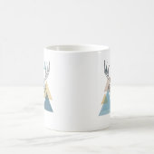 Mug Portrait géométrique de cerfs communs (Centre)