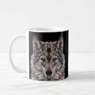 Mug Portrait géométrique Wolf Lone
