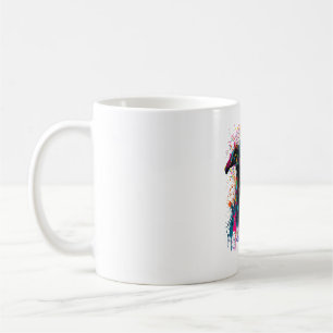 Mug Portrait gris de Splash coloré Propriétaire du chi