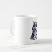 Mug Portrait HD de chiot malamute d'Alaska adorable - (Devant gauche)