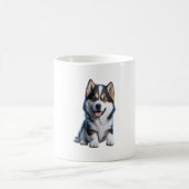 Mug Portrait HD de chiot malamute d'Alaska adorable - (Centre)
