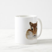 Mug Portrait illustré de Chipmunk. (Devant droit)