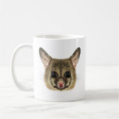 Mug Portrait illustré d'opossum commun de brushtail (Gauche)
