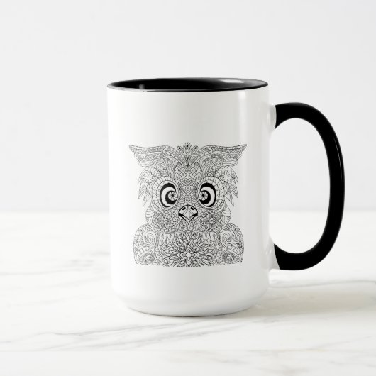 Mug Portrait inspiré de hibou (Droite)