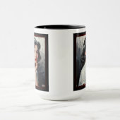 Mug Portrait inspiré par Retro d'une jeune femme réflé (Centre)