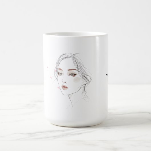 Mug Portrait MemoryUs – Tasse à café en art minima (Centre)