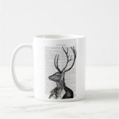 Mug Portrait noir et blanc de cerfs (Gauche)