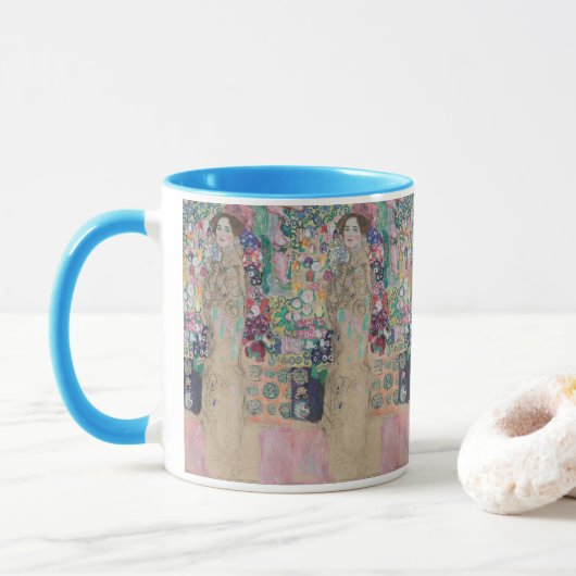 Mug Portrait posthume de Ria Munk par Gustav Klimt (Avec donut)