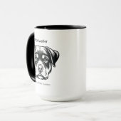 Mug Portrait Rottweiler (Devant gauche)