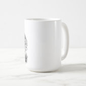 Mug Portrait rustique Donkey en noir et blanc (Devant droit)