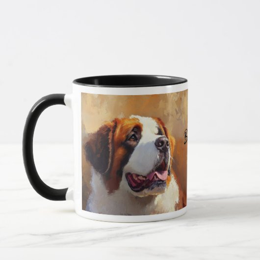 Mug Portrait Saint Bernard Dog (Gauche)
