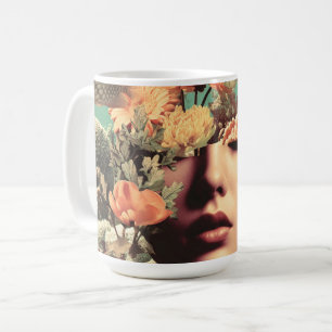 Mug Portrait sous-marin surréaliste avec fleurs de cor