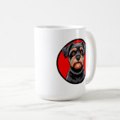 Mug Portrait stylisé d'un Terrier Noir (Devant droit)