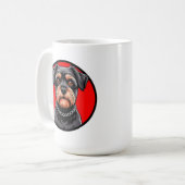 Mug Portrait stylisé d'un Terrier Noir (Devant gauche)