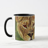 Mug Portrait tiré par la main de lion et de tigre (Gauche)