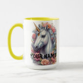 Mug Portrait Unicorne blanc personnalisé (Gauche)