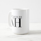 Mug Portsmouth New Hampshire Black & White (Devant gauche)