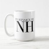 Mug Portsmouth New Hampshire Black & White (Gauche)