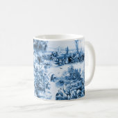 Mug Portugais bleu tuiles romantique scène motif (Devant droit)