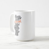 Mug Portugal Floral Mandala Silhouette (Devant gauche)