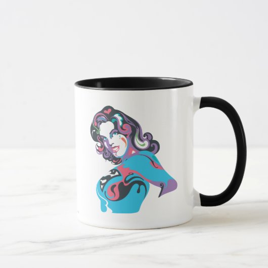 Mug Pose 1 d'éclaboussure de couleur de Supergirl (Droite)