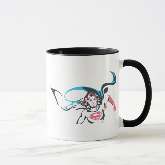 Mug Pose 2 d'éclaboussure de couleur de Supergirl (Droite)