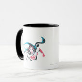 Mug Pose 2 d'éclaboussure de couleur de Supergirl (Devant gauche)