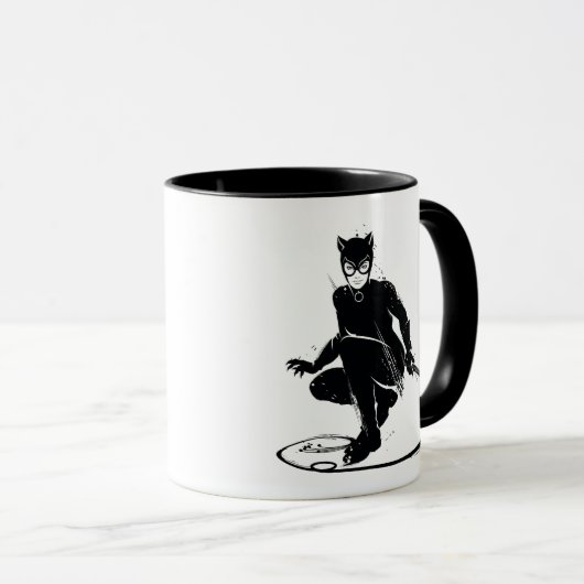 Mug Pose à pinceau en encre Catwoman (Devant droit)