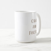 Mug Pose D'Arbre, Calme Et Focalisé, Cool De Yoga, Bla (Devant droit)