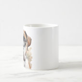 Mug Pose de chien de boxe en aquarelle (Centre)