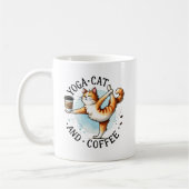 Mug Pose de Yoga de chat - Yoga Chat et Café (Gauche)