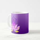 Mug Pose de yoga de fleur de l'OM Lotus sur le (Devant gauche)
