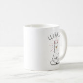 Mug Pose de yoga de lama avec llamaste (Devant droit)