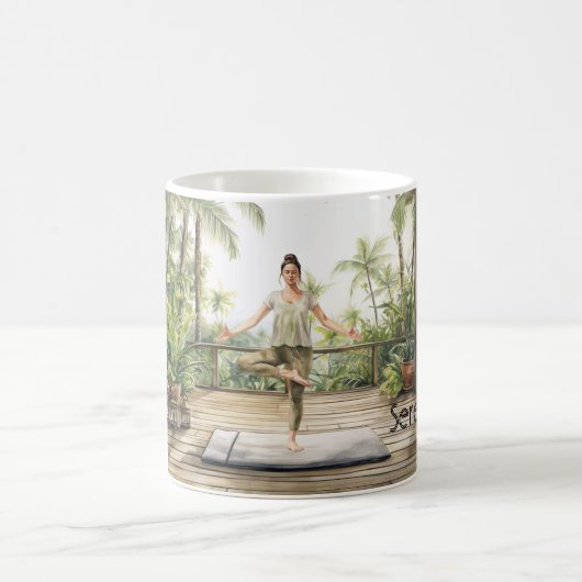 Mug Pose de yoga de méditation Sérénité  (Centre)