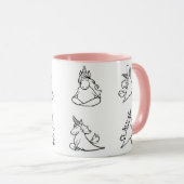 Mug Pose de Yoga drôle (Devant droit)