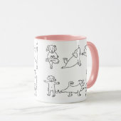 Mug Pose de Yoga drôle (Devant droit)