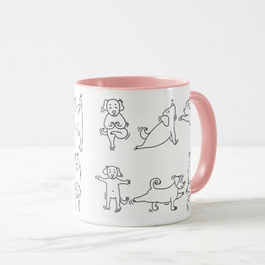 Mug Pose de Yoga drôle (Devant droit)