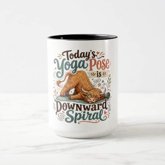 Mug Pose de yoga drôle (Centre)